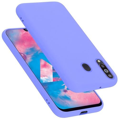 Cadorabo Hülle kompatibel mit Samsung Galaxy M30 A40s Schutzhülle TPU Silikon Case Liquid Design Slim Kratzfest Liquidsilikon Microfaser mit Rundumschutz Case Hülle für Galaxy M30 A40s in Lila von Cadorabo