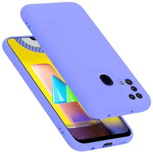 Cadorabo Hülle kompatibel mit Samsung Galaxy M31 Hülle Silikon Handyhülle für Galaxy M31 Case aus flüssigem Silikon- Kratzfeste und stoßfeste dünne TPU Schutzhülle - Liquid HELL LILA von Cadorabo