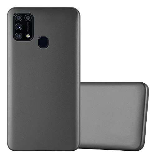 Cadorabo Hülle kompatibel mit Samsung Galaxy M31 Schutzhülle TPU Silikon Case Metallic Design Slim Kratzfest Weiche Gummi mit Rundumschutz Case Hülle für Galaxy M31 in Grau von Cadorabo