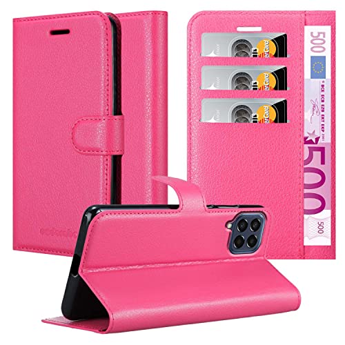 Cadorabo Hülle kompatibel mit Samsung Galaxy M33 5G Handyhülle aus Premium Kunst Leder Flip Klappbare Stoßfeste Magnetische [Standfunktion] [Kartenfächern] Cover Hülle für Galaxy M33 5G Tasche in Pink von Cadorabo