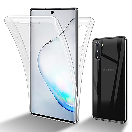 Cadorabo Hülle kompatibel mit Samsung Galaxy Note 10 Schutzhülle TPU Silikon Case 360 Slim Kratzfest Weiche Gummi mit Rundumschutz Case Hülle für Galaxy Note 10 in Transparent von Cadorabo