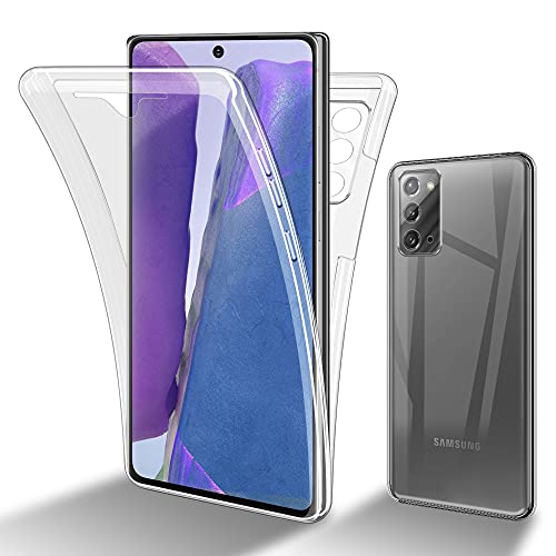 Cadorabo Hülle kompatibel mit Samsung Galaxy Note 20 Schutzhülle TPU Silikon Case 360 Slim Kratzfest Weiche Gummi mit Rundumschutz Case Hülle für Galaxy Note 20 in Transparent von Cadorabo