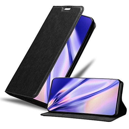 Cadorabo Hülle kompatibel mit Samsung Galaxy Note 20 Ultra aus Kunst Leder Flip Klappbare Stoßfeste Magnetische [Standfunktion] [Kartenfächern] Cover Hülle für Galaxy Note 20 Ultra Tasche in Schwarz von Cadorabo