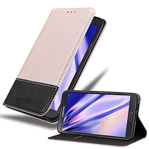 Cadorabo Hülle kompatibel mit Samsung Galaxy Note 3 aus Premium Kunst Leder Flip Klappbare Stoßfeste Magnetische [Standfunktion] [Kartenfächern] Cover Hülle für Galaxy Note 3 Tasche in Rosa von Cadorabo
