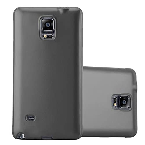 Cadorabo Hülle kompatibel mit Samsung Galaxy Note 4 Schutzhülle TPU Silikon Case Metallic Design Slim Kratzfest Weiche Gummi mit Rundumschutz Case Hülle für Galaxy Note 4 in Grau von Cadorabo