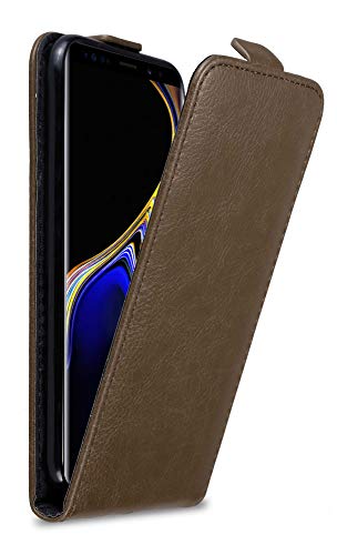 Cadorabo Hülle kompatibel mit Samsung Galaxy Note 9 Flip Design aus Premium Kunst Leder Flip Klappbare Stoßfeste Magnetische Cover Hülle für Galaxy Note 9 Tasche in Braun von Cadorabo