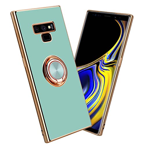 Cadorabo Hülle kompatibel mit Samsung Galaxy Note 9 Schutzhülle TPU Silikon Case mit Ring Design mit Kameraschutz Slim Kratzfest Weiche Gummi mit Rundumschutz Case Hülle für Galaxy Note 9 in Türkis von Cadorabo