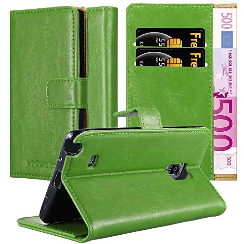 Cadorabo Hülle kompatibel mit Samsung Galaxy Note Edge aus Premium Kunst Leder Flip Klappbare Stoßfeste Magnetische [Standfunktion] [Kartenfächern] Cover Hülle für Galaxy Note Edge Tasche in Grün von Cadorabo