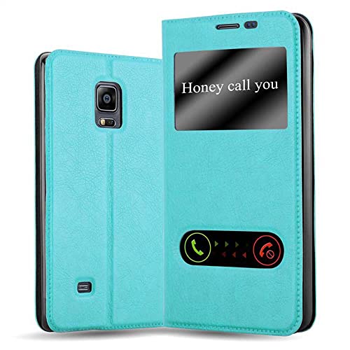 Cadorabo Hülle kompatibel mit Samsung Galaxy Note Edge in Mint TÜRKIS - Schutzhülle mit Magnetverschluss, Standfunktion und 2 Sichtfenstern Cadorabo Hülle kompatibel mit Samsung Galaxy Note Edge in Mint TÜRKIS - Schutzhülle mit Magnetverschluss, Standfunktion und 2 Sichtfenstern von Cadorabo