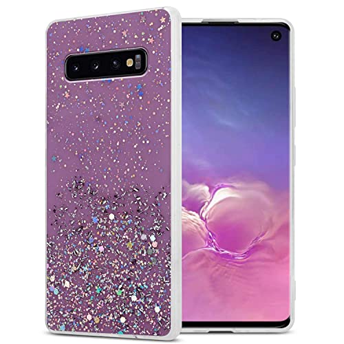 Cadorabo Hülle kompatibel mit Samsung Galaxy S10 4G Rundumschutz TPU Silikon Case Mädchen Glitzer Strass Design Slim Kratzfest Weiche Gummi Bling Schutzhülle für Samsung Galaxy S10 4G in Lila Cadorabo Hülle kompatibel mit Samsung Galaxy S10 4G Rundumschutz TPU Silikon Case Mädchen Glitzer Strass Design Slim Kratzfest Weiche Gummi Bling Schutzhülle für Samsung Galaxy S10 4G in Lila von Cadorabo