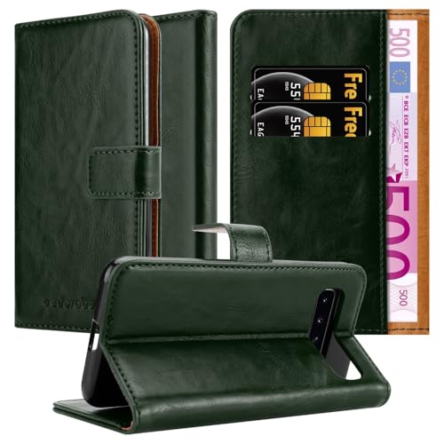 Cadorabo Hülle kompatibel mit Samsung Galaxy S10 4G aus Premium Kunst Leder Flip Klappbare Stoßfeste Magnetische [Standfunktion] [Kartenfächern] Cover Hülle für Galaxy S10 4G Tasche in Grün von Cadorabo