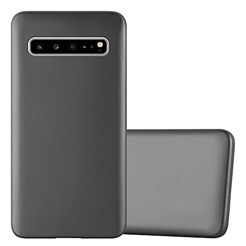 Cadorabo Hülle kompatibel mit Samsung Galaxy S10 5G Schutzhülle TPU Silikon Case Metallic Design Slim Kratzfest Weiche Gummi mit Rundumschutz Case Hülle für Galaxy S10 5G in Grau von Cadorabo