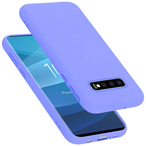 Cadorabo Hülle kompatibel mit Samsung Galaxy S10 Plus Schutzhülle TPU Silikon Case Liquid Design Slim Kratzfest Liquidsilikon Microfaser mit Rundumschutz Case Hülle für Galaxy S10 Plus in Lila von Cadorabo