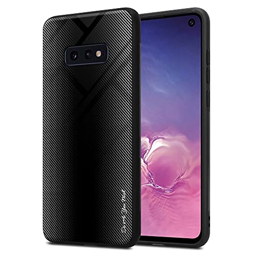 Cadorabo Hülle kompatibel mit Samsung Galaxy S10e Schutzhülle TPU Silikon Case Glas Slim Kratzfest Weiche Gummi mit Rundumschutz Case Hülle für Galaxy S10e in Schwarz von Cadorabo