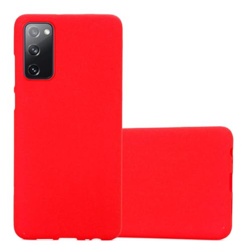 Cadorabo Hülle kompatibel mit Samsung Galaxy S20 FE Schutzhülle TPU Silikon Case Frost Design Slim Kratzfest Weiche Gummi mit Rundumschutz Case Hülle für Galaxy S20 FE in Rot von Cadorabo