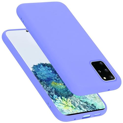 Cadorabo Hülle kompatibel mit Samsung Galaxy S20 Plus Schutzhülle TPU Silikon Case Liquid Design Slim Kratzfest Liquidsilikon Microfaser mit Rundumschutz Case Hülle für Galaxy S20 Plus in Lila von Cadorabo