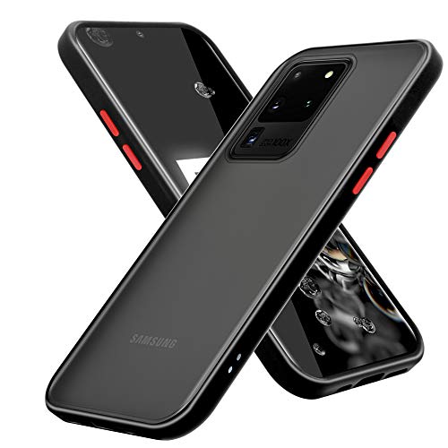 Cadorabo Hülle kompatibel mit Samsung Galaxy S20 Ultra Schutzhülle TPU Silikon Case Hybrid Matt Design Anti Rutsch Slim Kratzfest Gummi mit Rundumschutz Case Hülle für Galaxy S20 Ultra in Transparent von Cadorabo
