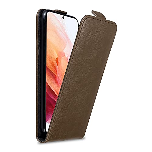 Cadorabo Hülle kompatibel mit Samsung Galaxy S21 5G Flip Design aus Premium Kunst Leder Flip Klappbare Stoßfeste Magnetische Cover Hülle für Galaxy S21 5G Tasche in Braun Cadorabo Hülle kompatibel mit Samsung Galaxy S21 5G Flip Design aus Premium Kunst Leder Flip Klappbare Stoßfeste Magnetische Cover Hülle für Galaxy S21 5G Tasche in Braun von Cadorabo