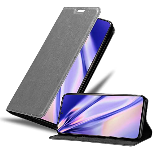 Cadorabo Hülle kompatibel mit Samsung Galaxy S21 5G aus Premium Kunst Leder Flip Klappbare Stoßfeste Magnetische [Standfunktion] [Kartenfächern] Cover Hülle für Galaxy S21 5G Tasche in Grau von Cadorabo