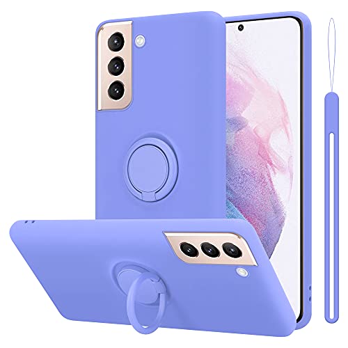 Cadorabo Hülle kompatibel mit Samsung Galaxy S21 Plus Schutzhülle TPU Silikon Case Liquid Design mit Ring Slim Kratzfest Liquidsilikon Microfaser Case Hülle für Galaxy S21 Plus in Lila Cadorabo Hülle kompatibel mit Samsung Galaxy S21 Plus Schutzhülle TPU Silikon Case Liquid Design mit Ring Slim Kratzfest Liquidsilikon Microfaser Case Hülle für Galaxy S21 Plus in Lila von Cadorabo