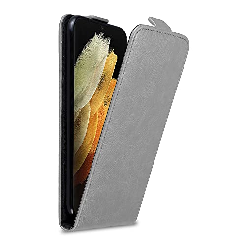Cadorabo Hülle kompatibel mit Samsung Galaxy S21 Ultra Flip Design aus Premium Kunst Leder Flip Klappbare Stoßfeste Magnetische Cover Hülle für Galaxy S21 Ultra Tasche in Grau Cadorabo Hülle kompatibel mit Samsung Galaxy S21 Ultra Flip Design aus Premium Kunst Leder Flip Klappbare Stoßfeste Magnetische Cover Hülle für Galaxy S21 Ultra Tasche in Grau von Cadorabo