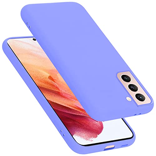 Cadorabo Hülle kompatibel mit Samsung Galaxy S22 Hülle Silikon Handyhülle für Galaxy S22 Case aus flüssigem Silikon- Kratzfeste und stoßfeste dünne TPU Schutzhülle - Liquid HELL LILA von Cadorabo