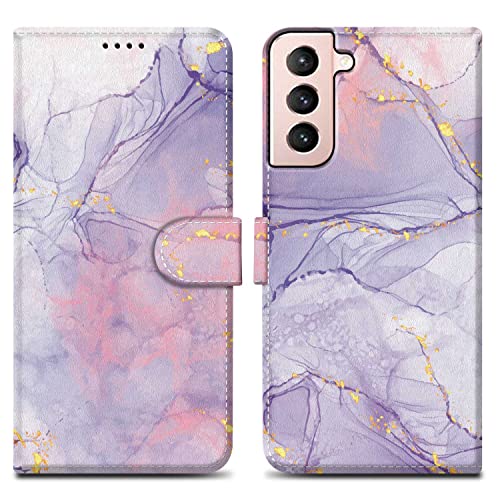 Cadorabo Hülle kompatibel mit Samsung Galaxy S22 Plus Handyhülle ausim Muster Design Premium Kunst Leder Flip Klappbare Stoßfeste Magnetische [Standfunktion] Case Hülle für Galaxy S22 Plus in Lila von Cadorabo