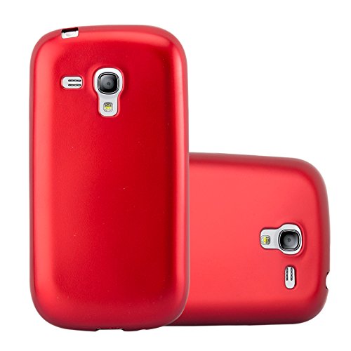 Cadorabo Hülle kompatibel mit Samsung Galaxy S3 Mini Schutzhülle TPU Silikon Case Metallic Design Slim Kratzfest Weiche Gummi mit Rundumschutz Case Hülle für Galaxy S3 Mini in Rot Cadorabo Hülle kompatibel mit Samsung Galaxy S3 Mini Schutzhülle TPU Silikon Case Metallic Design Slim Kratzfest Weiche Gummi mit Rundumschutz Case Hülle für Galaxy S3 Mini in Rot von Cadorabo