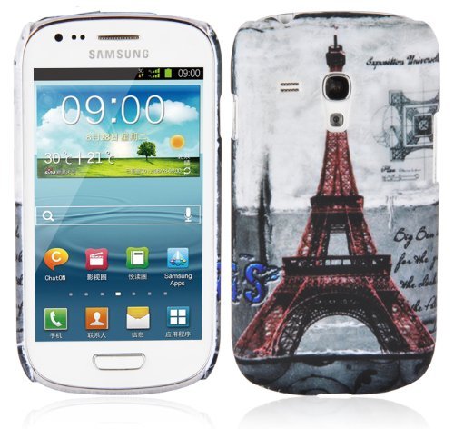 Cadorabo Hülle kompatibel mit Samsung Galaxy S3 Mini Schutzhülle TPU Silikon Case Muster Design Anti Rutsch Slim Kratzfest Stabiles Hardcase mit Rundumschutz Case Hülle für Galaxy S3 Mini in Grau von Cadorabo