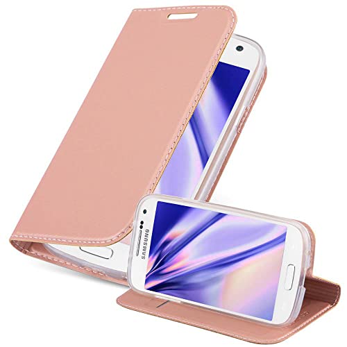 Cadorabo Hülle kompatibel mit Samsung Galaxy S4 Mini aus Premium Kunst Leder Flip Klappbare Stoßfeste Magnetische [Standfunktion] [Kartenfächern] Cover Hülle für Galaxy S4 Mini Tasche in Rosa von Cadorabo