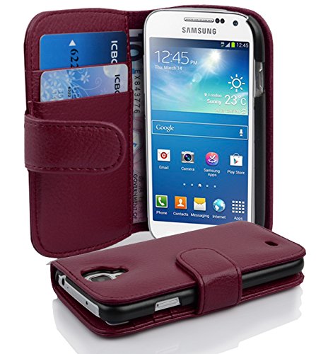 Cadorabo Hülle kompatibel mit Samsung Galaxy S4 Mini in Bordeaux LILA - Schutzhülle aus Strukturiertem Kunstleder und Kartenfach Cadorabo Hülle kompatibel mit Samsung Galaxy S4 Mini in Bordeaux LILA - Schutzhülle aus Strukturiertem Kunstleder und Kartenfach von Cadorabo