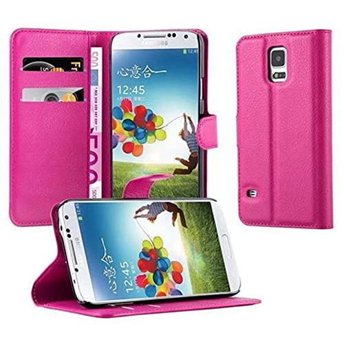 Cadorabo Hülle kompatibel mit Samsung Galaxy S5 / S5 NEO Handyhülle aus Kunst Leder Flip Klappbare Magnetische [Standfunktion] [Kartenfächern] Cover Hülle für Galaxy S5 / S5 NEO Tasche in Pink von Cadorabo