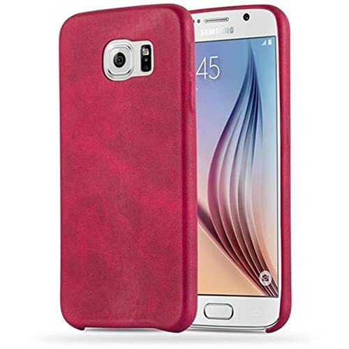 Cadorabo Hülle kompatibel mit Samsung Galaxy S6 Schutzhülle TPU Silikon Case Kunst Leder Design Anti Rutsch Slim Kratzfest Stabiles Hardcase mit Rundumschutz Case Hülle für Galaxy S6 in Rot Cadorabo Hülle kompatibel mit Samsung Galaxy S6 Schutzhülle TPU Silikon Case Kunst Leder Design Anti Rutsch Slim Kratzfest Stabiles Hardcase mit Rundumschutz Case Hülle für Galaxy S6 in Rot von Cadorabo