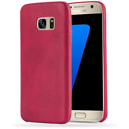 Cadorabo Hülle kompatibel mit Samsung Galaxy S7 Schutzhülle TPU Silikon Case Kunst Leder Design Anti Rutsch Slim Kratzfest Stabiles Hardcase mit Rundumschutz Case Hülle für Galaxy S7 in Rot Cadorabo Hülle kompatibel mit Samsung Galaxy S7 Schutzhülle TPU Silikon Case Kunst Leder Design Anti Rutsch Slim Kratzfest Stabiles Hardcase mit Rundumschutz Case Hülle für Galaxy S7 in Rot von Cadorabo