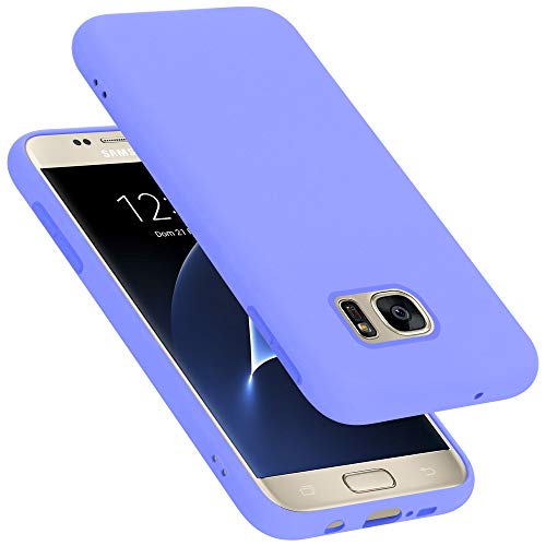 Cadorabo Hülle kompatibel mit Samsung Galaxy S7 Schutzhülle TPU Silikon Case Liquid Design Slim Kratzfest Liquidsilikon Microfaser mit Rundumschutz Case Hülle für Galaxy S7 in Lila von Cadorabo