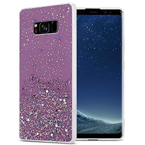 Cadorabo Hülle kompatibel mit Samsung Galaxy S8 Plus Rundumschutz TPU Silikon Case Mädchen Glitzer Strass Design Slim Kratzfest Weiche Gummi Bling Schutzhülle für Samsung Galaxy S8 Plus in Lila von Cadorabo