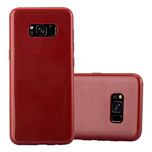 Cadorabo Hülle kompatibel mit Samsung Galaxy S8 Schutzhülle TPU Silikon Case Brushed Design Slim Kratzfest Weiche Gummi mit Rundumschutz Case Hülle für Galaxy S8 in Rot Cadorabo Hülle kompatibel mit Samsung Galaxy S8 Schutzhülle TPU Silikon Case Brushed Design Slim Kratzfest Weiche Gummi mit Rundumschutz Case Hülle für Galaxy S8 in Rot von Cadorabo
