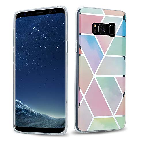 Cadorabo Hülle kompatibel mit Samsung Galaxy S8 Schutzhülle TPU Silikon Case Marmor Design Slim Kratzfest Weiche Gummi mit Rundumschutz Case Hülle für Galaxy S8 in Rosa von Cadorabo