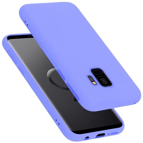 Cadorabo Hülle kompatibel mit Samsung Galaxy S9 Hülle Silikon Handyhülle für Galaxy S9 Case aus flüssigem Silikon- Kratzfeste und stoßfeste dünne TPU Schutzhülle - Liquid HELL LILA von Cadorabo