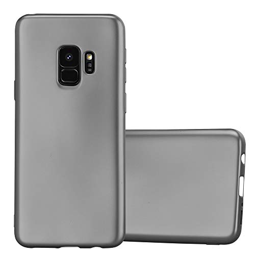 Cadorabo Hülle kompatibel mit Samsung Galaxy S9 Schutzhülle TPU Silikon Case Metallic Design Slim Kratzfest Weiche Gummi mit Rundumschutz Case Hülle für Galaxy S9 in Grau von Cadorabo