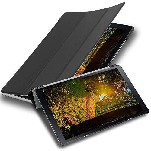 Cadorabo Hülle kompatibel mit Samsung Galaxy Tab A (10.5 Zoll) Tablethülle mit Auto Wake Up aus Kunst Leder Flip Klappbare Magnetische Cover Hülle für Galaxy Tab A (10.5 Zoll) Tasche in Schwarz von Cadorabo