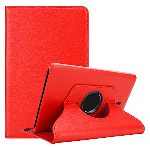 Cadorabo Hülle kompatibel mit Samsung Galaxy Tab A (10.5 Zoll) Tablethülle ohne Auto Wake Up aus Premium Kunst Leder Flip Klappbare Stoßfeste Cover Hülle für Galaxy Tab A (10.5 Zoll) Tasche in Rot von Cadorabo