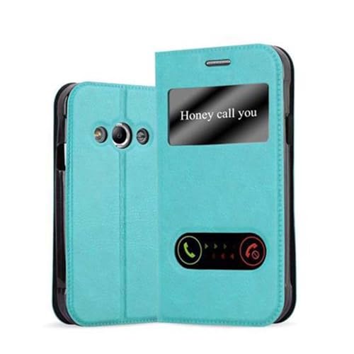 Cadorabo Hülle kompatibel mit Samsung Galaxy XCover 3 in Mint TÜRKIS - Schutzhülle mit Magnetverschluss, Standfunktion und 2 Sichtfenstern Cadorabo Hülle kompatibel mit Samsung Galaxy XCover 3 in Mint TÜRKIS - Schutzhülle mit Magnetverschluss, Standfunktion und 2 Sichtfenstern von Cadorabo