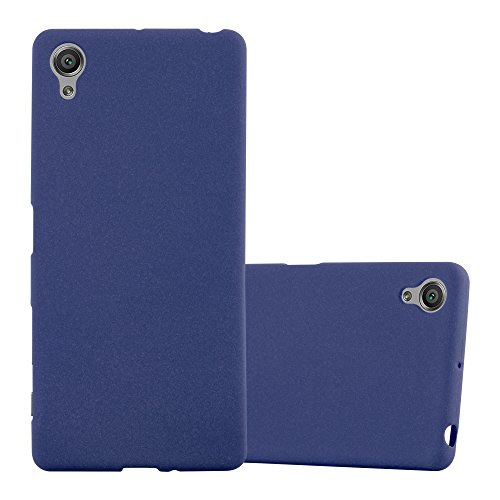 Cadorabo Hülle kompatibel mit Sony Xperia X Schutzhülle TPU Silikon Case Frost Design Slim Kratzfest Weiche Gummi mit Rundumschutz Case Hülle für Sony Xperia X in Blau von Cadorabo