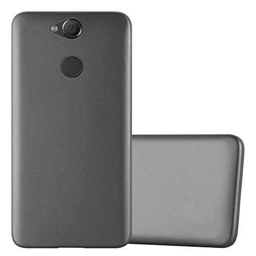 Cadorabo Hülle kompatibel mit Sony Xperia XA2 Schutzhülle TPU Silikon Case Metallic Design Slim Kratzfest Weiche Gummi mit Rundumschutz Case Hülle für Sony Xperia XA2 in Grau von Cadorabo