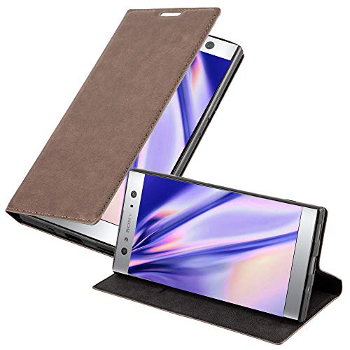 Cadorabo Hülle kompatibel mit Sony Xperia XA2 Ultra aus Premium Kunst Leder Flip Klappbare Stoßfeste Magnetische [Standfunktion] [Kartenfächern] Cover Hülle für Sony Xperia XA2 Ultra Tasche in Braun von Cadorabo