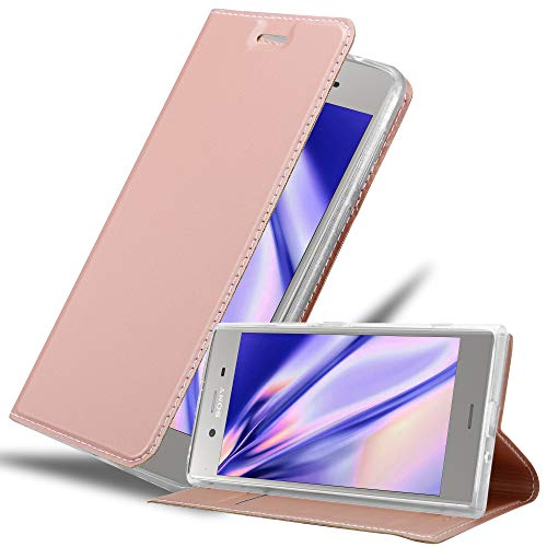 Cadorabo Hülle kompatibel mit Sony Xperia XZ1 aus Premium Kunst Leder Flip Klappbare Stoßfeste Magnetische [Standfunktion] [Kartenfächern] Cover Hülle für Sony Xperia XZ1 Tasche in Rosa von Cadorabo