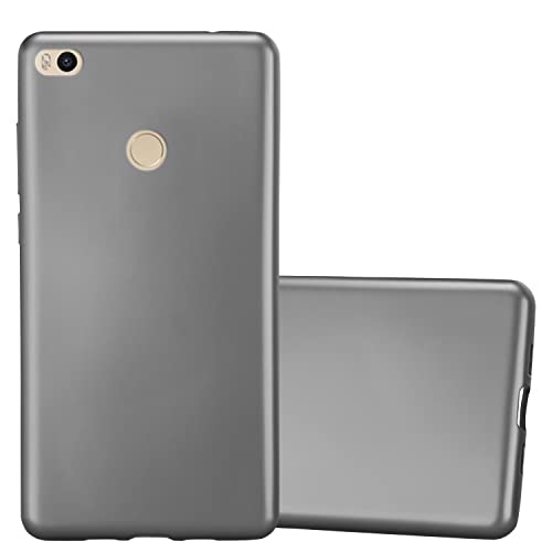 Cadorabo Hülle kompatibel mit Xiaomi Mi MAX 2 Schutzhülle TPU Silikon Case Metallic Design Slim Kratzfest Weiche Gummi mit Rundumschutz Case Hülle für Xiaomi Mi MAX 2 in Grau von Cadorabo