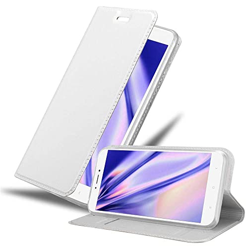 Cadorabo Hülle kompatibel mit Xiaomi Mi MAX 2 aus Premium Kunst Leder Flip Klappbare Stoßfeste Magnetische [Standfunktion] [Kartenfächern] Cover Hülle für Xiaomi Mi MAX 2 Tasche in Silber von Cadorabo