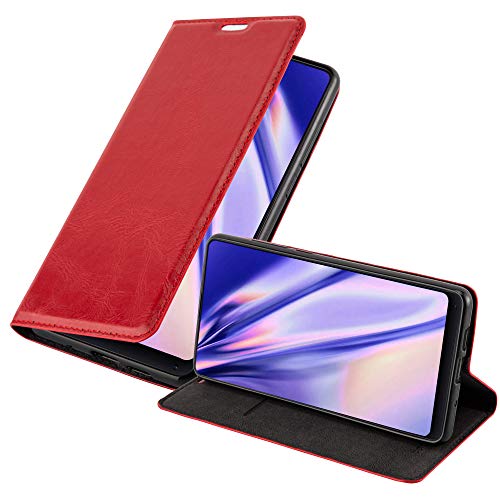 Cadorabo Hülle kompatibel mit Xiaomi Mi Mix 2S aus Premium Kunst Leder Flip Klappbare Stoßfeste Magnetische [Standfunktion] [Kartenfächern] Cover Hülle für Xiaomi Mi Mix 2S Tasche in Rot von Cadorabo